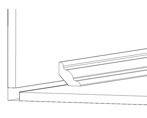 Sockelleiste und Ecke für den Innenbereich