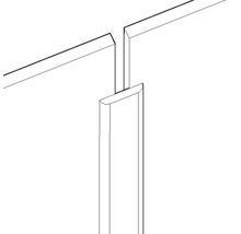 Illustration eines Deckenpaneels mit passender Zierleiste