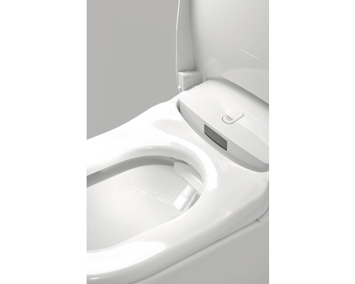 Nahaufnahme einer Toilette mit Bidetfunktion