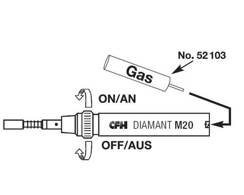 CFH Diamant M20 Gasbrenner mit Gaskartuschenanschluss
