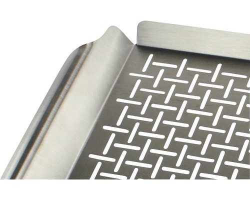 Edelstahl Abtropfschale mit perforierter Oberfläche