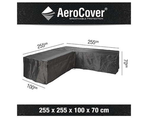 Schutzhülle für Ecklounge mit den Maßen 255 x 255 x 100 x 70 Zentimeter