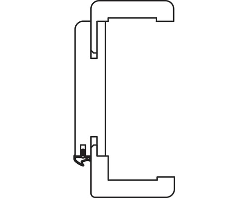 Profilschnitt eines Fensterrahmens