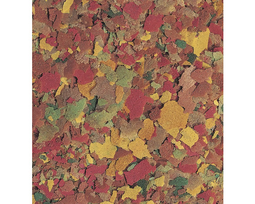 Nahaufnahme von Fischfutterflocken