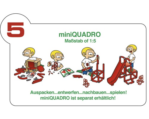 miniQUADRO Konstruktionsspielzeug im Maßstab 1:5