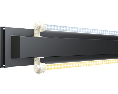 LED-Leuchte mit Montageschiene und zwei Leuchtstoffröhren