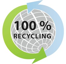 100 Prozent Recycling Symbol