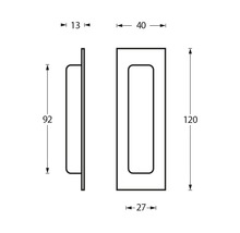 Muschelgriff Intersteel rechteckig 120x40 mm edelstahl gebürstet