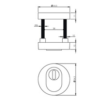 Schutzrosette rund Messing PVD-Beschichtung einbruchhemmend für PZ Ø 55 mm 1 Paar-thumb-1 Schutzrosette rund Messing PVD-Beschichtung einbruchhemmend für PZ Ø 55 mm 1 Paar-thumb-1