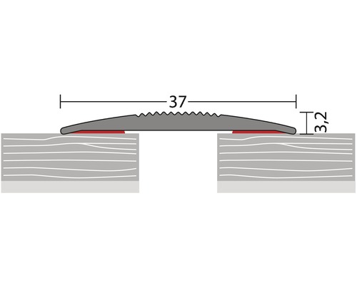 Illustration eines Übergangsprofils mit Breitenangabe 37 und Höhenangabe 3,2.