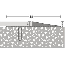 Illustration eines Übergangsprofils mit Maßangaben