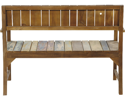 Holzbank mit Rückenlehne für den Außenbereich