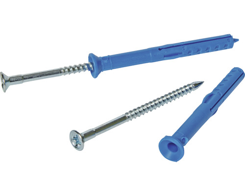 Kunststoffdübel mit Schraube