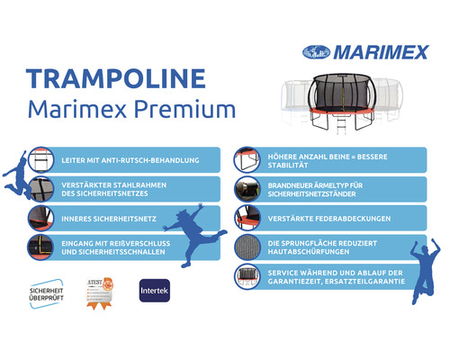 Marimex Premium Trampolin mit Sicherheitsnetz und Leiter