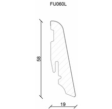 SKANDOR Sockelleiste Bubinga FOFA072 FU60L 19 x 58 x 2400 mm-thumb-2 SKANDOR Sockelleiste Bubinga FOFA072 FU60L 19 x 58 x 2400 mm-thumb-2