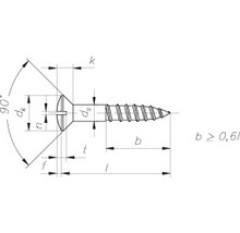 Holzschraube Linsensenkkopf m. Schlitz 3,5x16 mm DIN 95 Messing brüniert 25 Stück-thumb-1