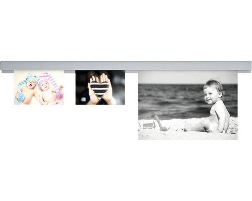 Bilderleiste mit Fotos von Babys und einem Herz