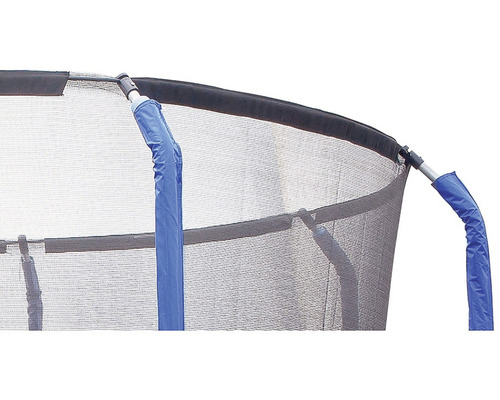 Detailansicht eines Trampolins mit Sicherheitsnetz