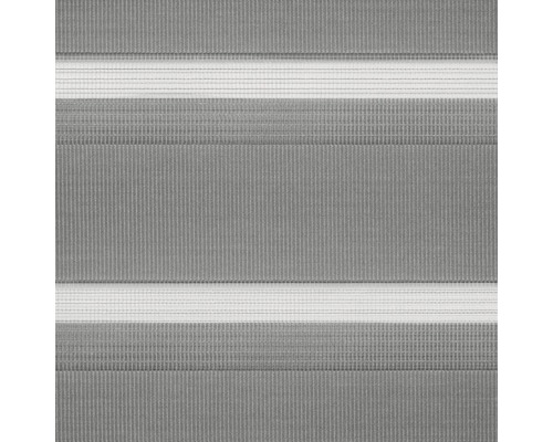 Nahaufnahme eines grau gestreiften Doppelrollos