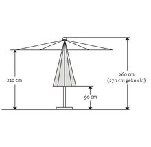 Sonnenschirm Schneider 270 x 270 x 260 cm Harlem Polyester 180 g/m² grün-thumb-2 Sonnenschirm Schneider 270 x 270 x 260 cm Harlem Polyester 180 g/m² grün-thumb-2