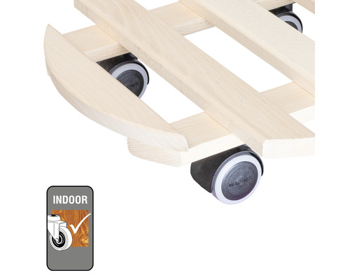 Rollbrett aus Holz mit Rollen für den Innenbereich