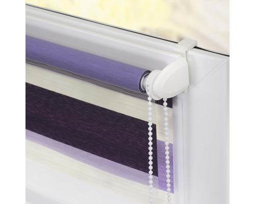 Fensterrollo mit Kettenzug und Streifenmuster