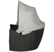 Gartensessel aus Rattan mit Sonnendach