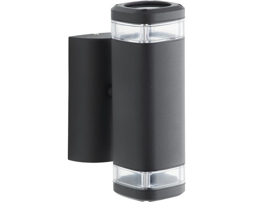 Schwarze Wandleuchte für den Außenbereich