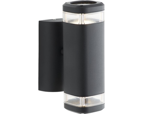 Schwarze Wandleuchte für den Außenbereich