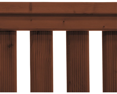 Detailansicht eines braunen Holzzauns