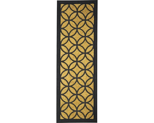 Fußmatte mit geometrischem Muster und schwarzem Rahmen