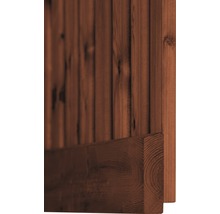 Detailansicht einer Fassade aus Holzprofilen
