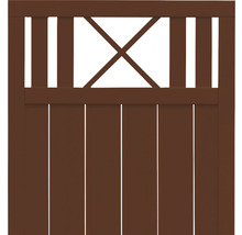 Holztor mit X-förmigem Design