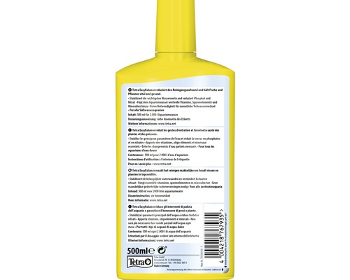 Tetra EasyBalance Wasseraufbereiter in einer 500 Milliliter Flasche