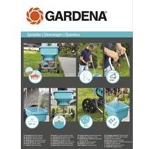 Gardena Streuwagen XL Produktbild mit Details und Anwendungsbeispielen
