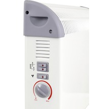 Elektrischer Heizkörper mit Thermostat, Schaltern und Ventilator