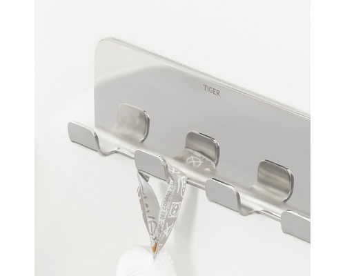 Tiger Logo Garderobenleiste mit vier Haken zur Wandmontage