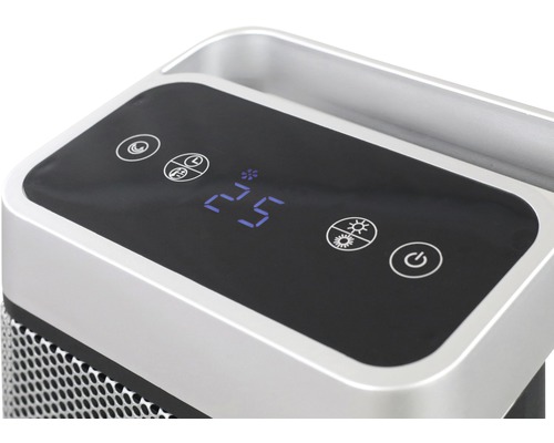 Nahaufnahme der Bedienelemente eines Heizlüfters