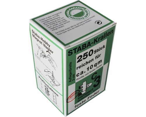 Staba-Krallen Packung mit 250 Stück für circa 10 Quadratmeter