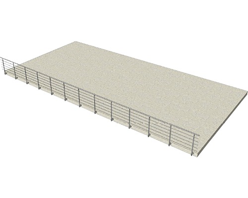 Balkon mit Geländer aus Metall