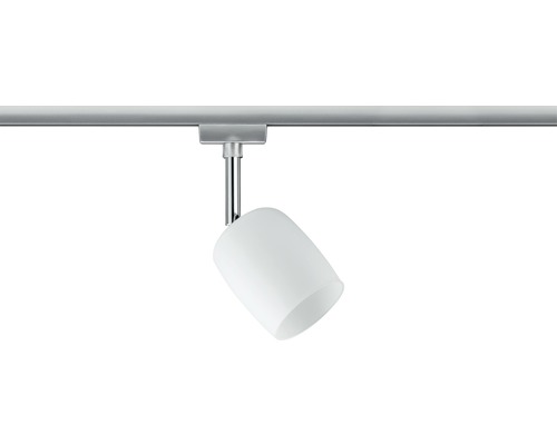 Schienensystem Spot mit weißem Lampenschirm