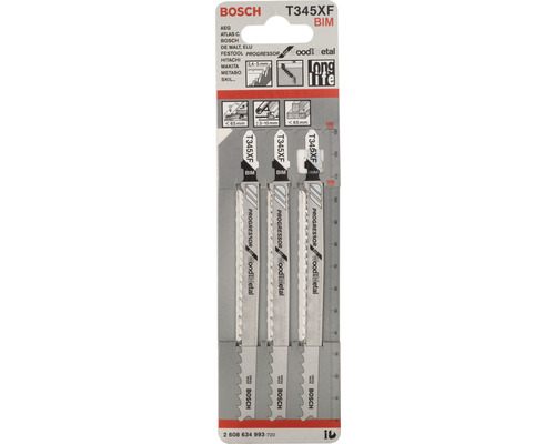 Bosch Stichsägeblatt T345XF Set mit drei Sägeblättern