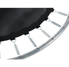 Detailansicht eines Trampolins mit Federn und Rahmen