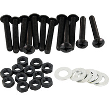 Sortiment aus Schrauben, Muttern und Unterlegscheiben