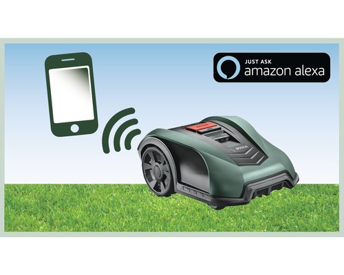 Bosch Mähroboter mit Smartphone-Verbindung und Amazon Alexa