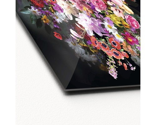 Detailansicht eines Acrylglasbildes mit Blumenmotiv