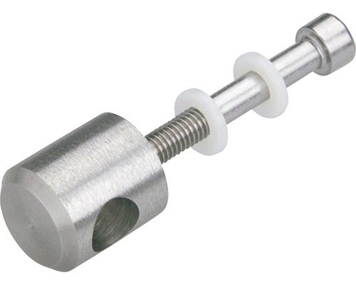Metallbefestigung mit Gewinde und Kunststoffscheiben