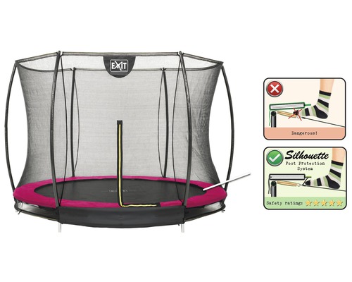 Trampolin mit Sicherheitsnetz und Silhouette-Fußschutzsystem