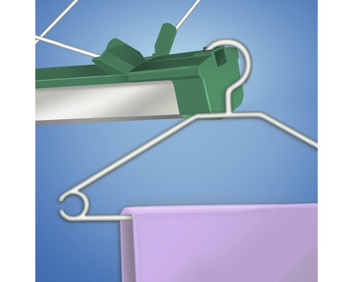 Wäschespinne mit Kleiderbügel