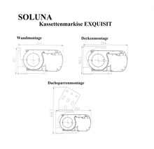 SOLUNA Kassettenmarkise Exquisit 5x2,5 Stoff Dessin 320477 Gestell RAL 9010 reinweiß Antrieb rechts inkl. Motor und Wandschalter-thumb-8